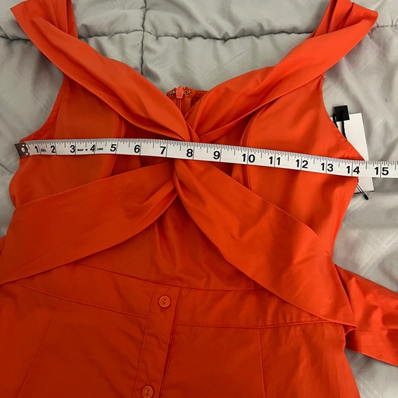 NWT Astr The Label Orange Poplin Dress Size Small - Picture 13 of 13